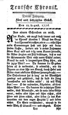 Deutsche Chronik Montag 12. August 1776