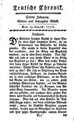 Deutsche Chronik Montag 19. August 1776