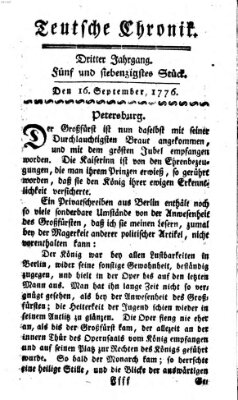 Deutsche Chronik Montag 16. September 1776