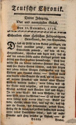 Deutsche Chronik Donnerstag 21. November 1776