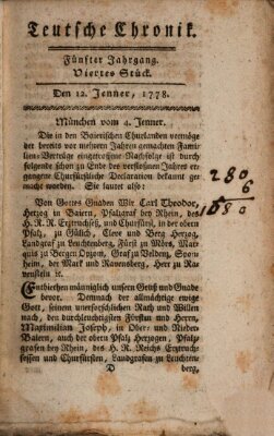 Deutsche Chronik Montag 12. Januar 1778