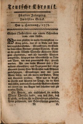 Deutsche Chronik Montag 9. Februar 1778