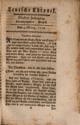 Deutsche Chronik Montag 9. März 1778