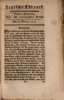 Deutsche Chronik Montag 23. März 1778