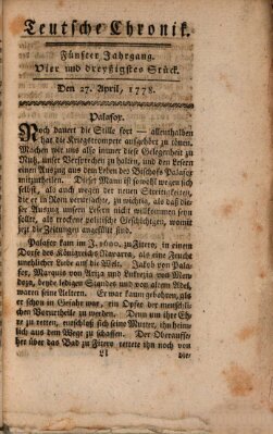 Deutsche Chronik Montag 27. April 1778