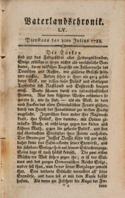 Vaterlandschronik (Deutsche Chronik) Dienstag 8. Juli 1788