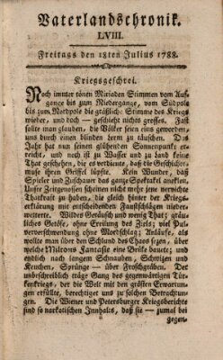 Vaterlandschronik (Deutsche Chronik) Freitag 18. Juli 1788