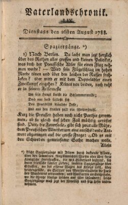 Vaterlandschronik (Deutsche Chronik) Dienstag 26. August 1788