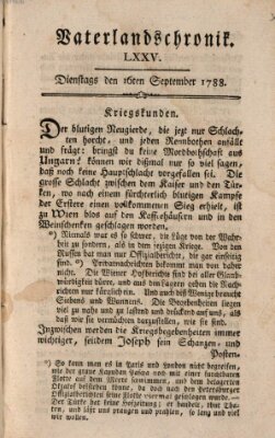 Vaterlandschronik (Deutsche Chronik) Dienstag 16. September 1788