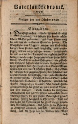 Vaterlandschronik (Deutsche Chronik) Freitag 3. Oktober 1788