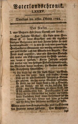 Vaterlandschronik (Deutsche Chronik) Dienstag 21. Oktober 1788