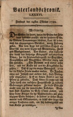 Vaterlandschronik (Deutsche Chronik) Freitag 24. Oktober 1788