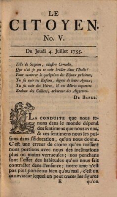 Le Citoyen Freitag 4. Juli 1755