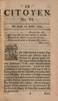 Le Citoyen Donnerstag 10. Juli 1755