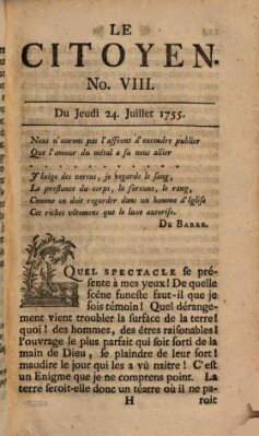 Le Citoyen Donnerstag 24. Juli 1755