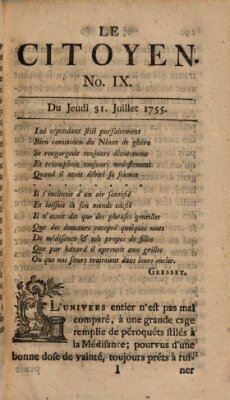 Le Citoyen Donnerstag 31. Juli 1755