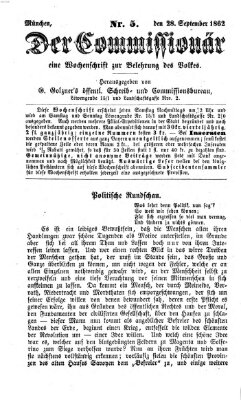 Der Commissionär Sonntag 28. September 1862