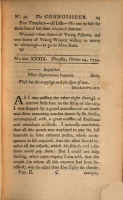 The connoisseur Donnerstag 24. Oktober 1754