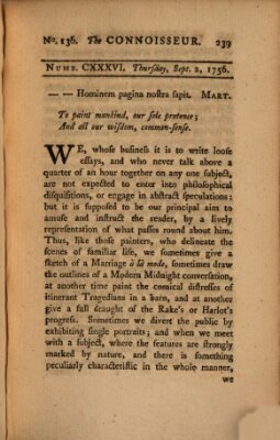 The connoisseur Donnerstag 2. September 1756