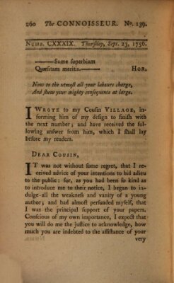 The connoisseur Donnerstag 23. September 1756