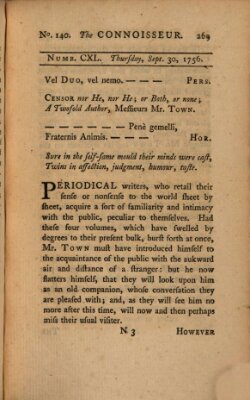 The connoisseur Donnerstag 30. September 1756