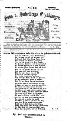 Hans von Hackelberg's Erzählungen Sonntag 22. Juni 1862