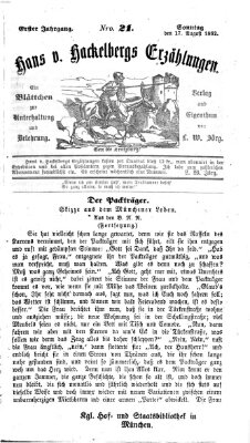 Hans von Hackelberg's Erzählungen Sonntag 17. August 1862