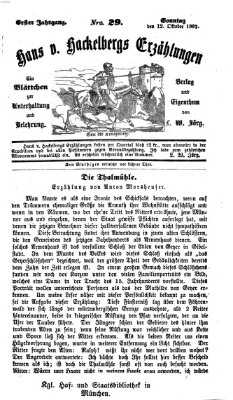 Hans von Hackelberg's Erzählungen Sonntag 12. Oktober 1862