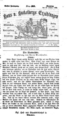 Hans von Hackelberg's Erzählungen Sonntag 19. Oktober 1862