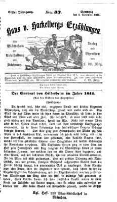 Hans von Hackelberg's Erzählungen Sonntag 9. November 1862