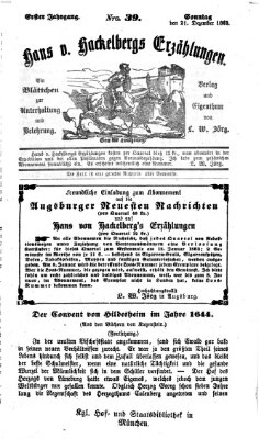 Hans von Hackelberg's Erzählungen Sonntag 21. Dezember 1862