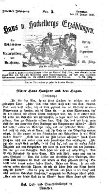 Hans von Hackelberg's Erzählungen Montag 19. Januar 1863