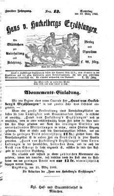 Hans von Hackelberg's Erzählungen Sonntag 22. März 1863