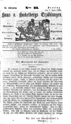 Hans von Hackelberg's Erzählungen Sonntag 7. Juni 1863