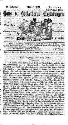 Hans von Hackelberg's Erzählungen Sonntag 19. Juli 1863