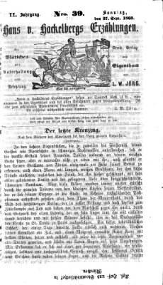 Hans von Hackelberg's Erzählungen Sonntag 27. September 1863