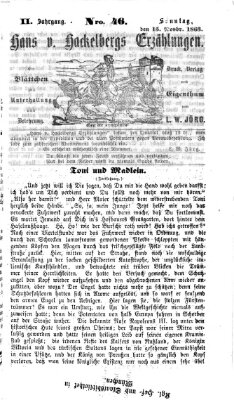 Hans von Hackelberg's Erzählungen Sonntag 15. November 1863