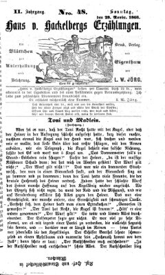 Hans von Hackelberg's Erzählungen Sonntag 29. November 1863