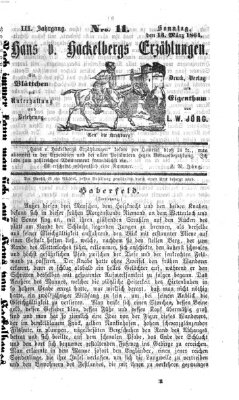 Hans von Hackelberg's Erzählungen Sonntag 13. März 1864