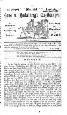 Hans von Hackelberg's Erzählungen Sonntag 3. April 1864