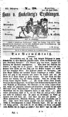 Hans von Hackelberg's Erzählungen Sonntag 10. Juli 1864