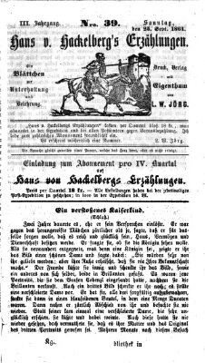 Hans von Hackelberg's Erzählungen Sonntag 25. September 1864