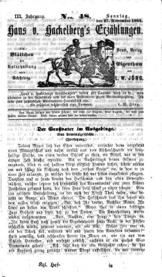 Hans von Hackelberg's Erzählungen Sonntag 27. November 1864