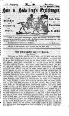 Hans von Hackelberg's Erzählungen Sonntag 19. Februar 1865