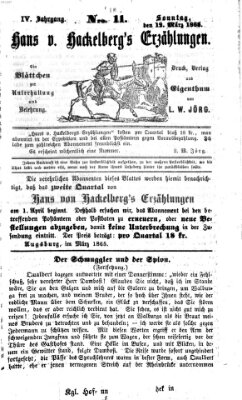 Hans von Hackelberg's Erzählungen Sonntag 12. März 1865