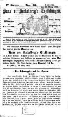 Hans von Hackelberg's Erzählungen Sonntag 26. März 1865