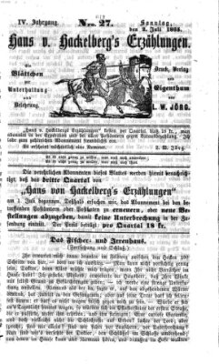 Hans von Hackelberg's Erzählungen Sonntag 2. Juli 1865