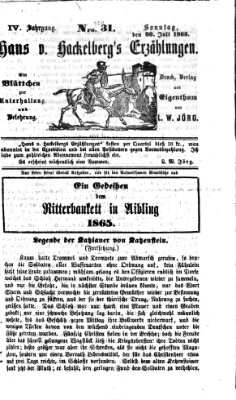 Hans von Hackelberg's Erzählungen Sonntag 30. Juli 1865