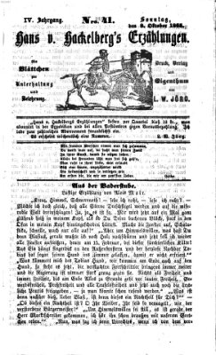 Hans von Hackelberg's Erzählungen Sonntag 8. Oktober 1865