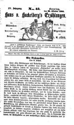 Hans von Hackelberg's Erzählungen Sonntag 22. Oktober 1865